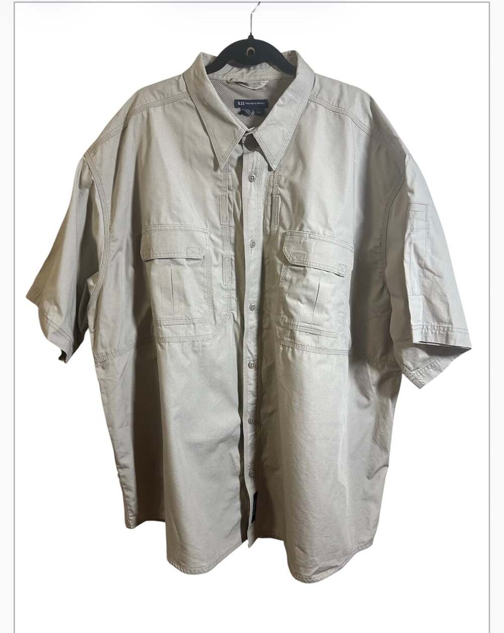 5.11 Tactical Series Khaki Short Sleeve Button-Up Vented Fishing Shirt 3XL